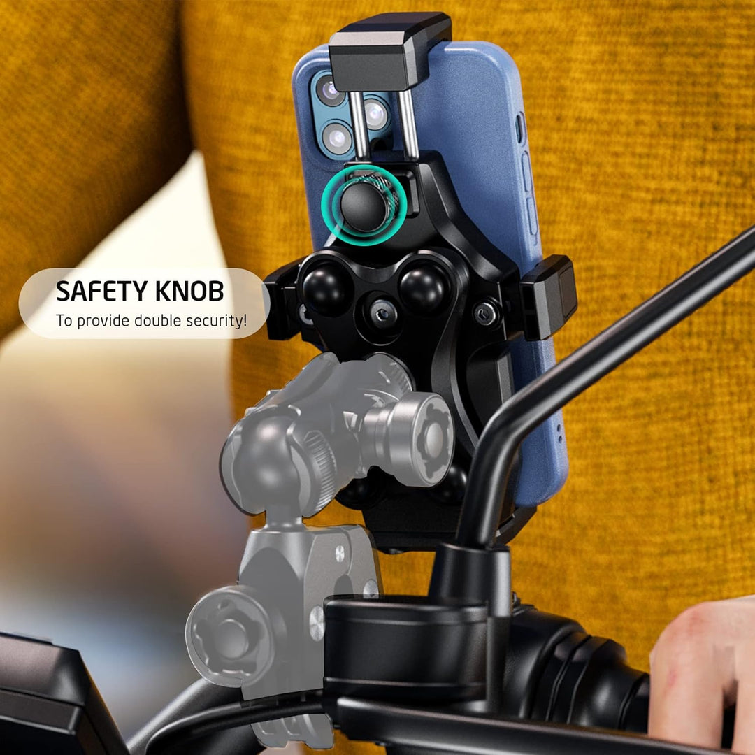 iMESTOU Antivibrationen Motorrad Telefonhalterung mit 1 Kugelkopf Passend für RAM B Grösse Halterung