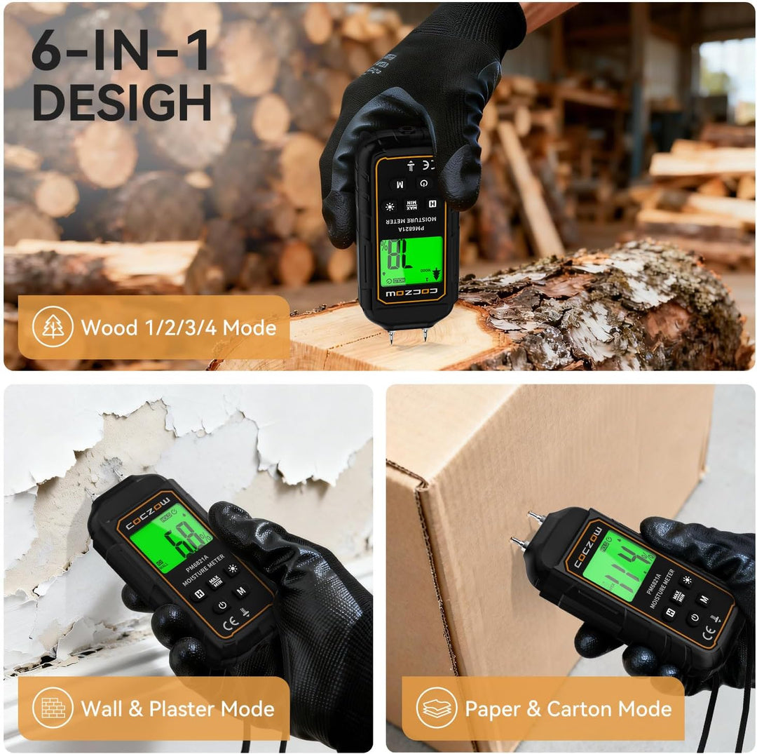 Feuchtigkeitsmessgerät, Feuchtigkeitsmesser Mit Batterie und LCD-Display, geeignet für die schnelle