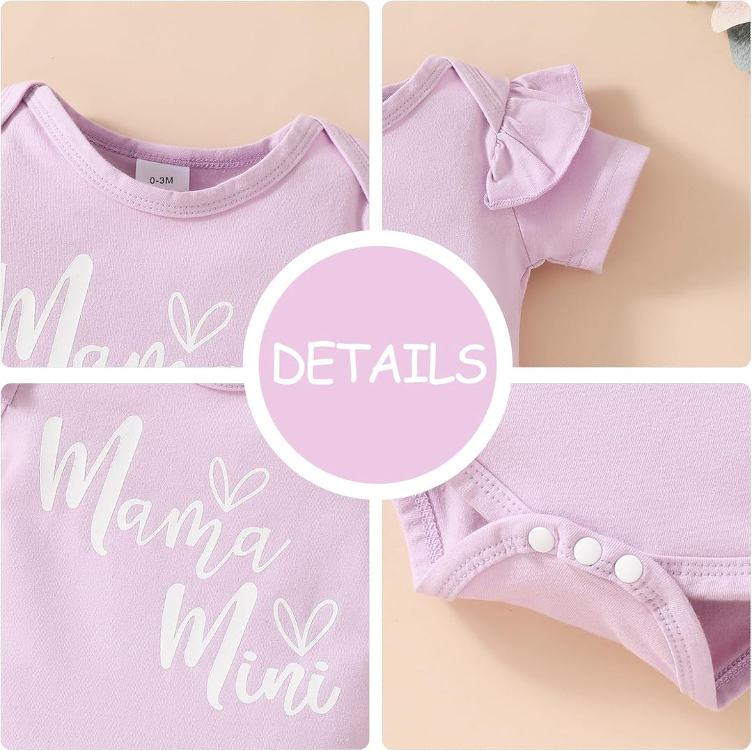 Neugeborene Baby Mädchen Sommer Outfit Rüschen Kurzarm Top+ Bowknot Bloomers Tutu Rock Shorts+ Stirn