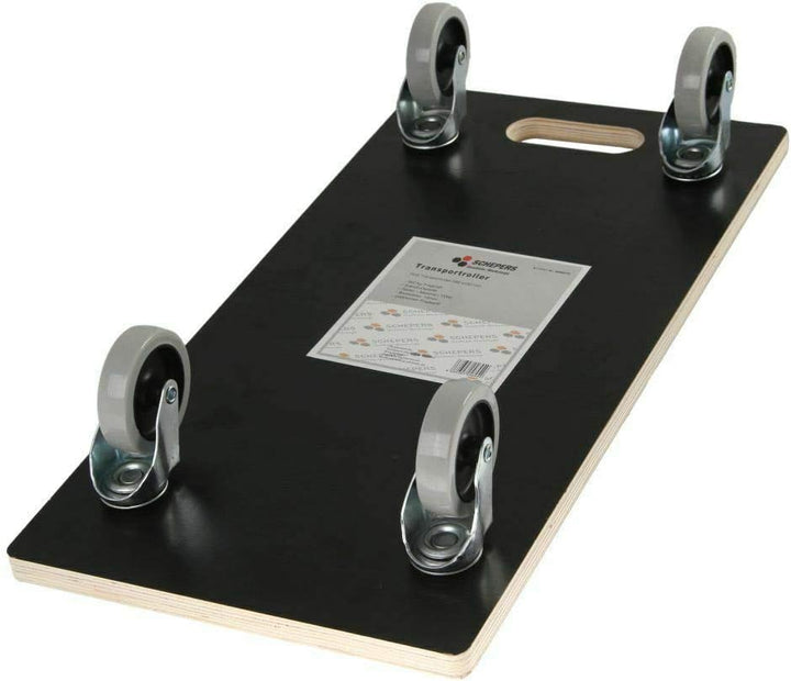 SWV 400070 (2Stück) Rollbrett Siebdruck + TPE Transportroller Möbelroller 200 kg