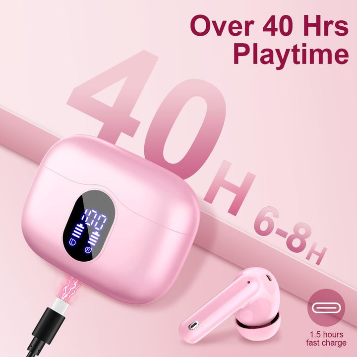 Btootos Bluetooth Kopfhörer, Kopfhörer Kabellos Bluetooth 5.4 Sport In Ear Kopfhörer mit 4 Mikrofon,