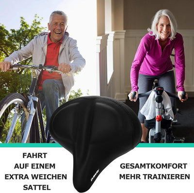 DAWAY Übergrosser Bequemer Fahrradsattel City - C40 Extra Weicher Schaum gepolstert Fahrrad Sattel f