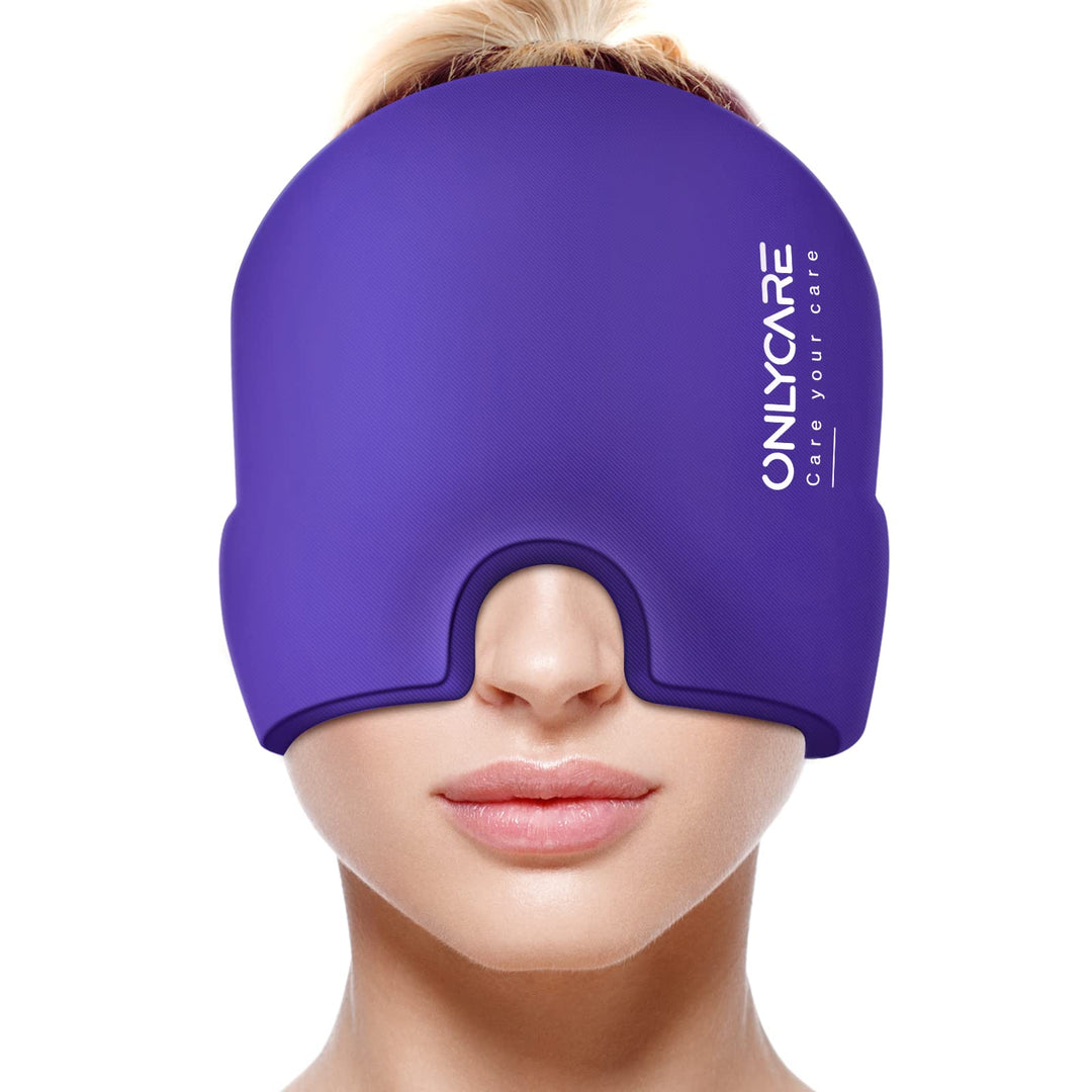 ONLYCARE Migräne Maske Migräne Mütze Migräne Relief Cap, Headache Relief Hat Kühlmaske Kühlmütze Kop