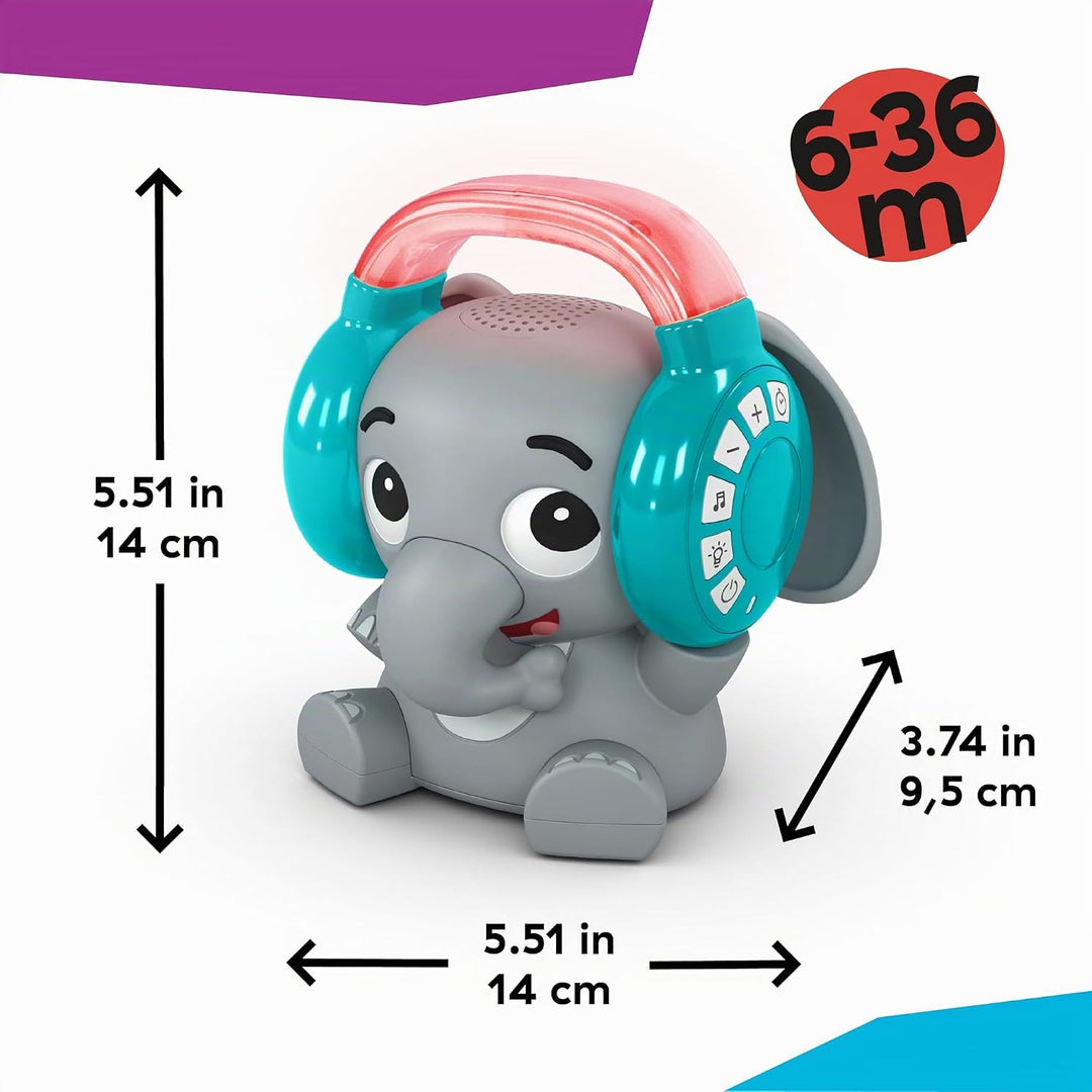 Baby Einstein Earl der Elefant Bluetooth Sound Machine, Musikanlage + Nachtlicht, Baby bis Kleinkind