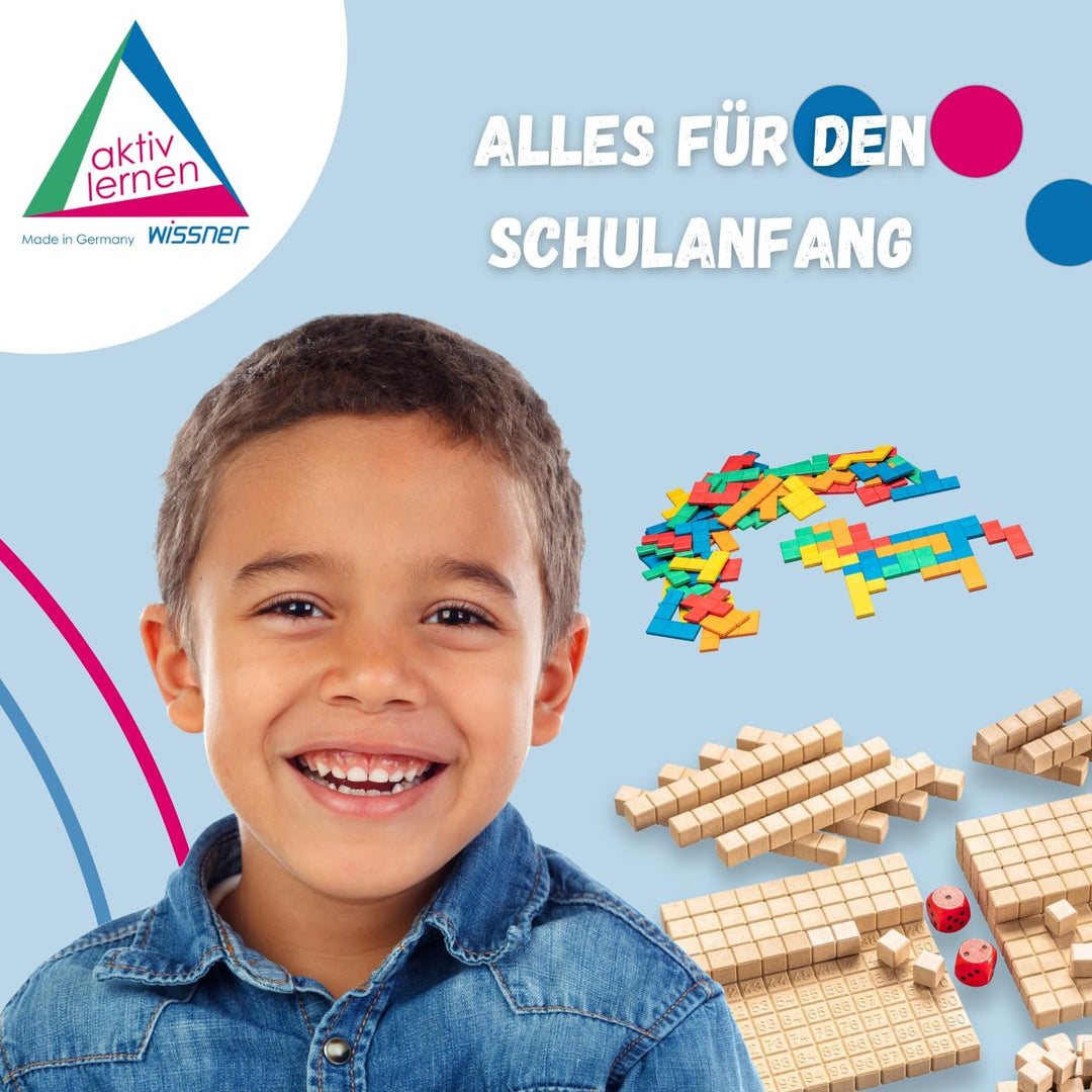 WISSNER 080590.000 aktiv Lernen-Pentominos 60 Teile-RE-Wood, beige