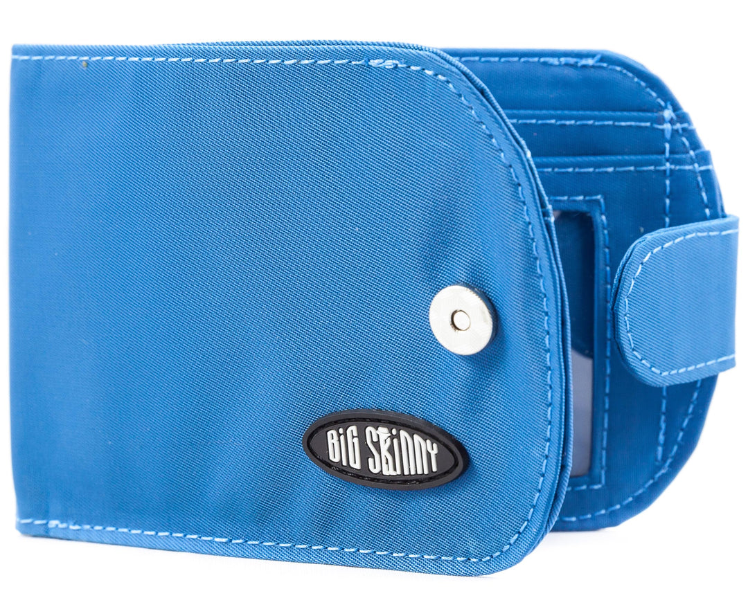 Big Skinny Damen Taxicat Bi-Fold Slim Wallet für bis zu 25 Karten Ozeanblau, Ozeanblau