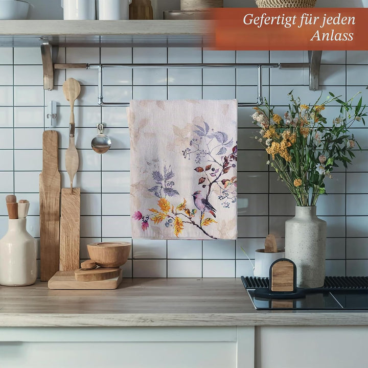 Maison d'Hermine Küchenhandtücher 3er-Set 100% Baumwolle 70 cm x 50 cm Wiederverwendbare Geschirrtüc