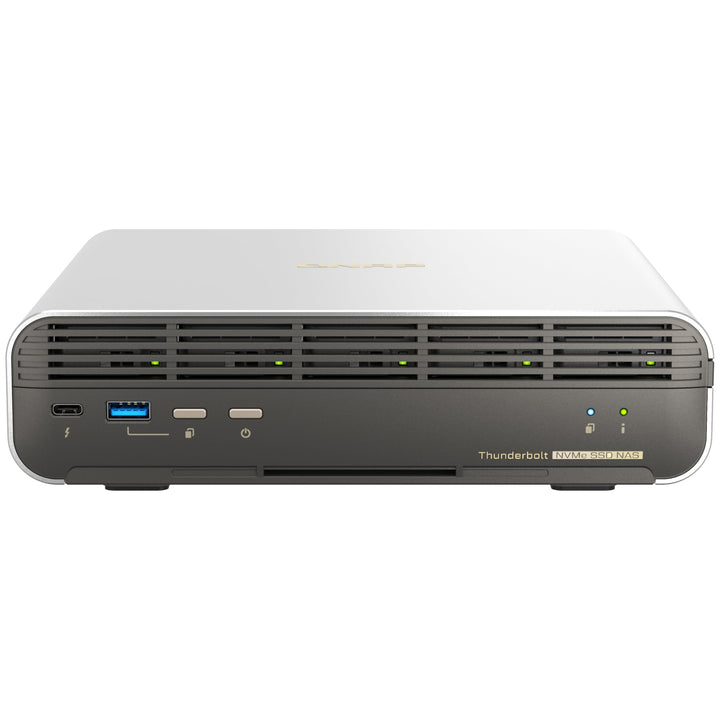 Qnap TBS-h574TX-i3-12G Thunderbolt Compact All-Flash | 5 x E1.S or M.2 SSD's, Intel Core i3-1320PE (