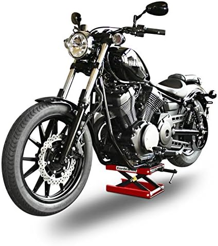 ConStands - Motorrad-Hebebühne für Chopper/Custombike Springer Special Hydraulisch Sicherung Rot CB8