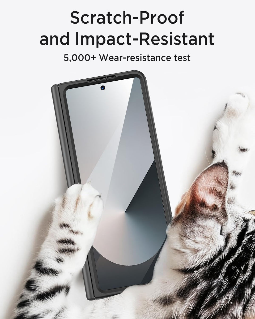 Miimall Kompatibel mit Samsung Galaxy Z Fold 7 Magnetisch Hülle, Anti-SPY Displayschutz & Scharniers