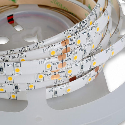 Mextronic LED Streifen LED Band LED Strip 3528 Warmweiss (2700K) 24W 500CM 24V IP44