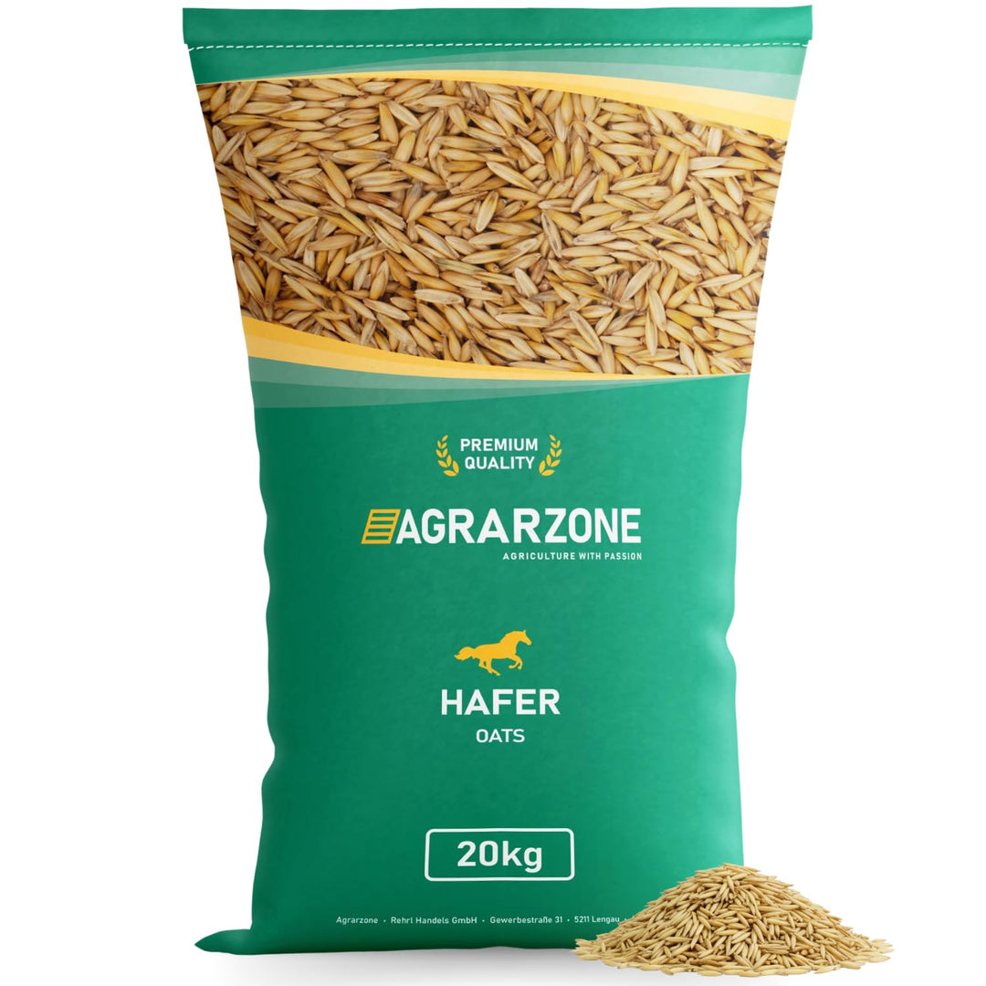 Agrarzone Hafer Pferd gereinigt 20 kg - Premium Pferdefutter 20KG Futterhafer - AMA-Gütesiegel Zerti