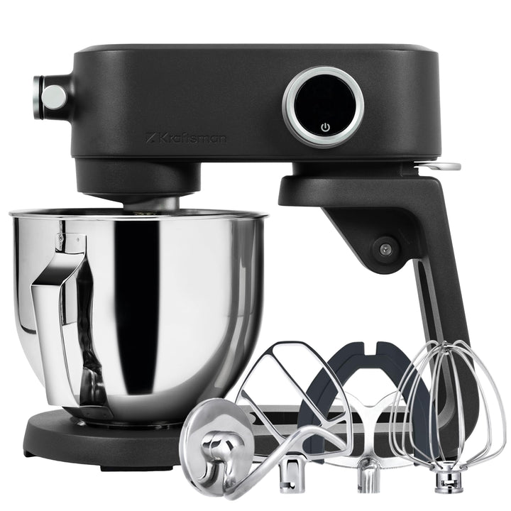 5L Vollmetall-Küchenmaschine,Pizzateig Knetmaschine,Teigmaschine mit leisem Kupfer-DC-Motor, 4 Edels