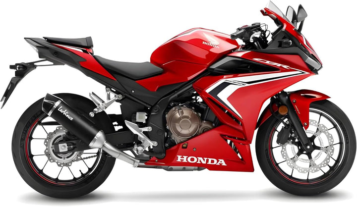 Endschalldämpfer/Auspuffanlage LeoVince SLIP-ON SBK, Edelstahl schwarz, Carbon Kappe, mit Zulassung