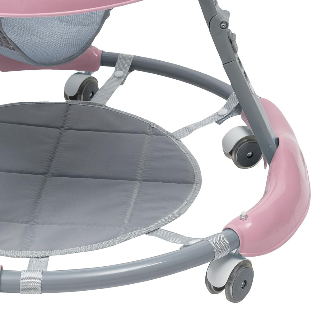 Lauflernwagen Baby, Gehhilfe Baby aus PVC mit Sonnenschirm und Fussmatte, Einstellbarer Höhe & Gesch