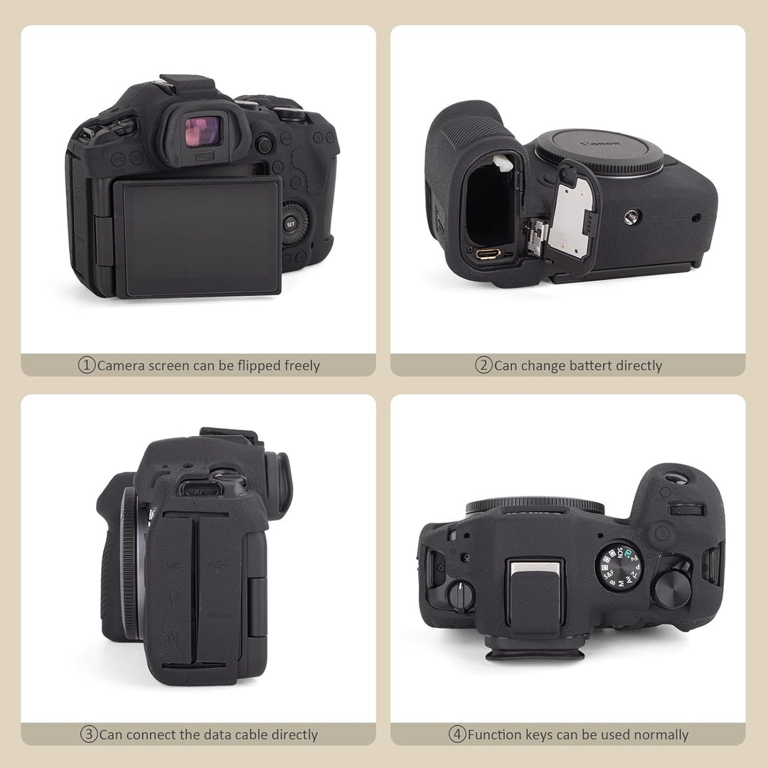 kinokoo Schutzhülle für Canon EOS R6 III, weiche Silikonhülle für spiegellose EOS R6 Mark III, Ganzk