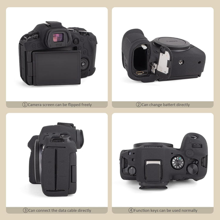 kinokoo Schutzhülle für Canon EOS R6 III, weiche Silikonhülle für spiegellose EOS R6 Mark III, Ganzk