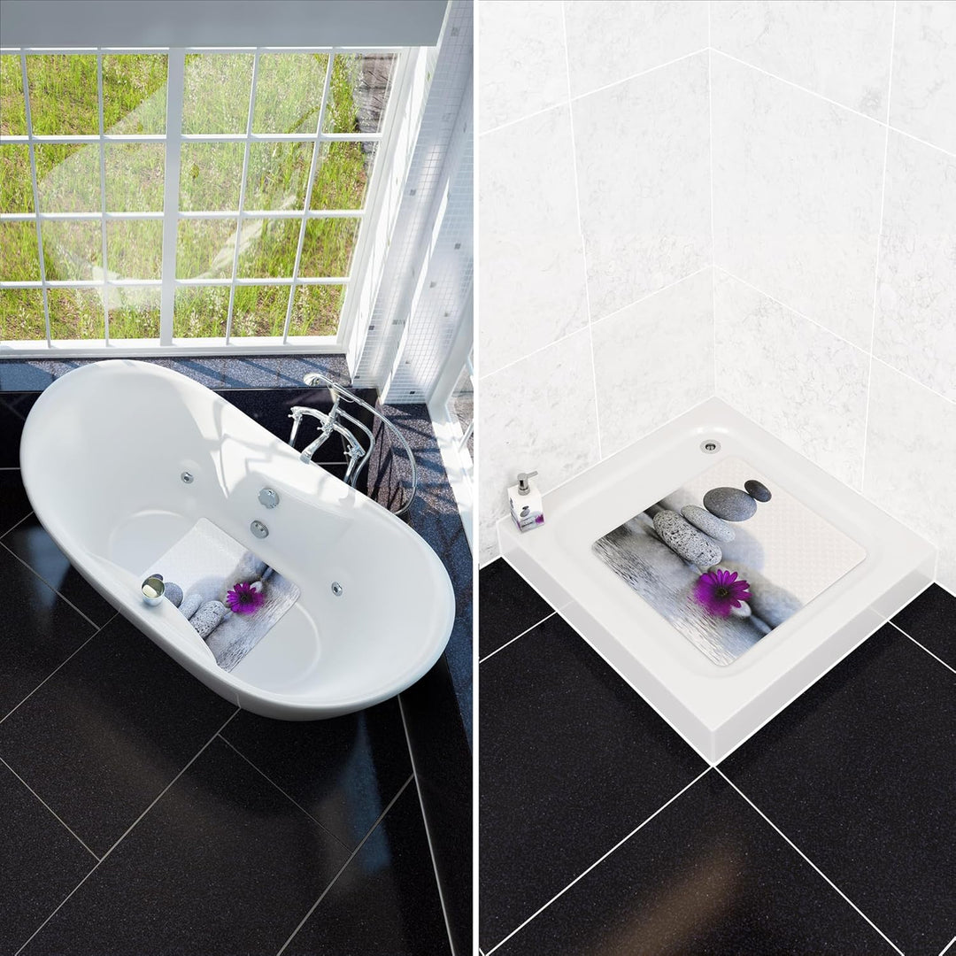 Sanilo Badematte 53 x 53 cm, rutschfeste Duschmatte für Dusche und Badewanne, Antirutschmatte maschi