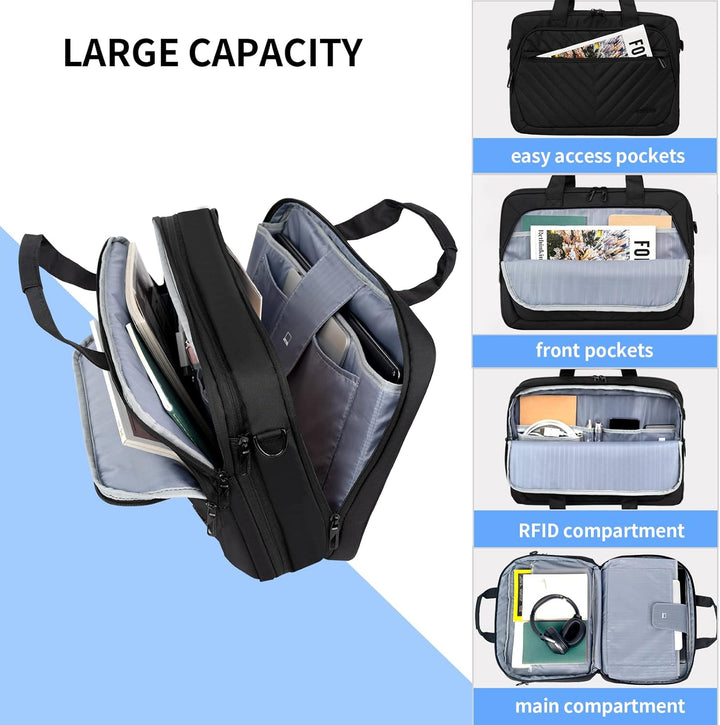 VANKEAN 17 Zoll Laptoptasche für Damen Herren Mode, TSA-freundliche Laptop tasche, wasserdichte Akte