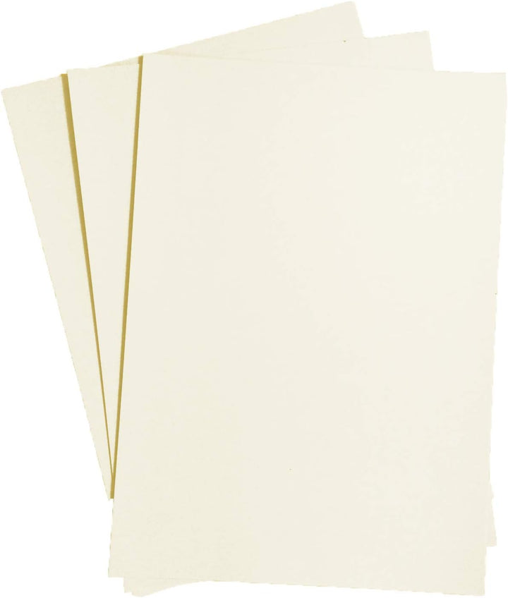 25 Blatt DIN A2 dickes Papier elfenbein 170g/m² komplett durchgefärbt - super Qualität - bedruckbar