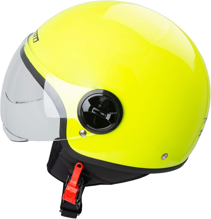 Motorradhelm Motorrad Roller Jet Helm Demi Avio Viser Homologiert SonicMoto 59 Flou, 59 Flou