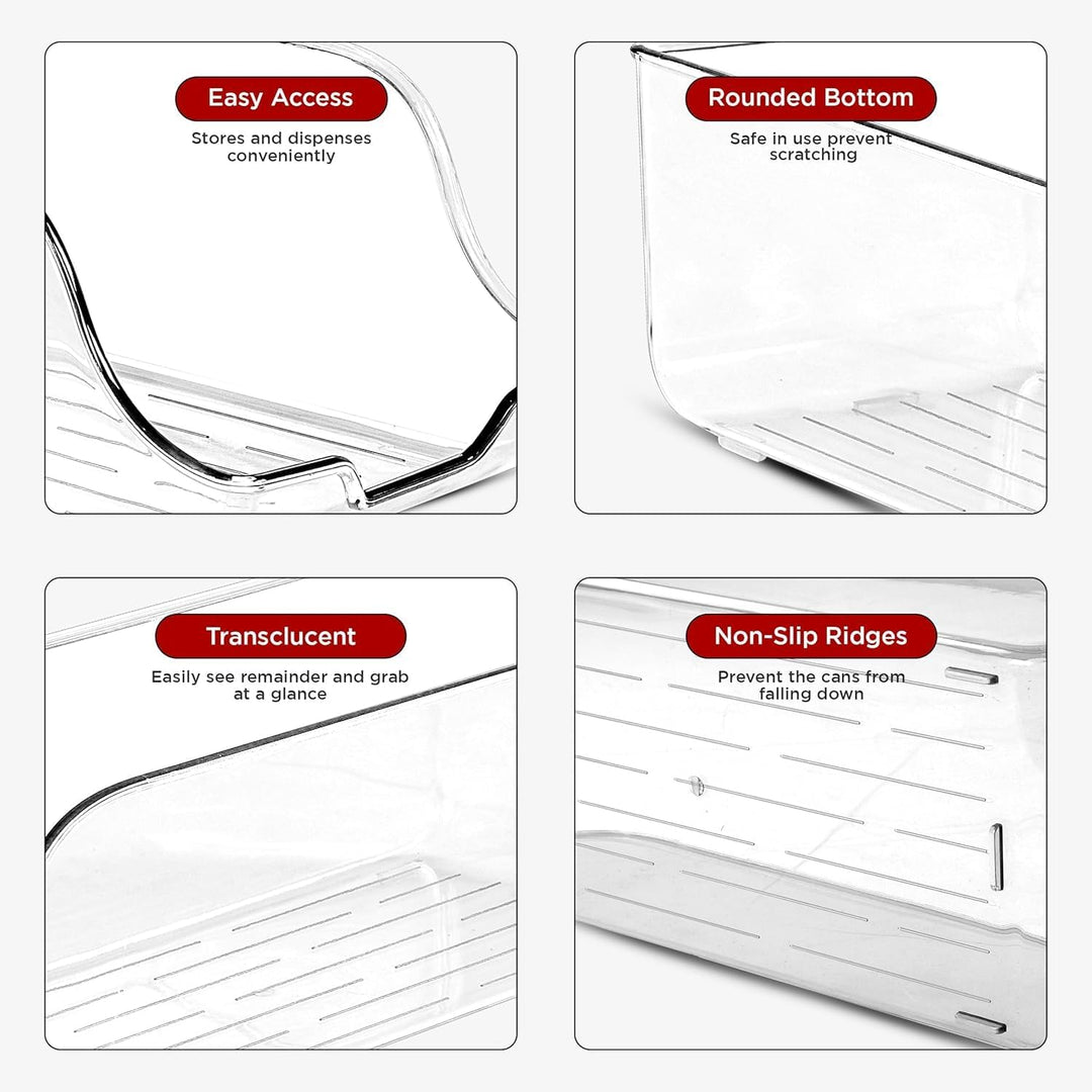KICHLY Dosen Organizer für Speisekammer (4er-Pack) - Dosenhalter Kühlschrank - stapelbar & platzspar