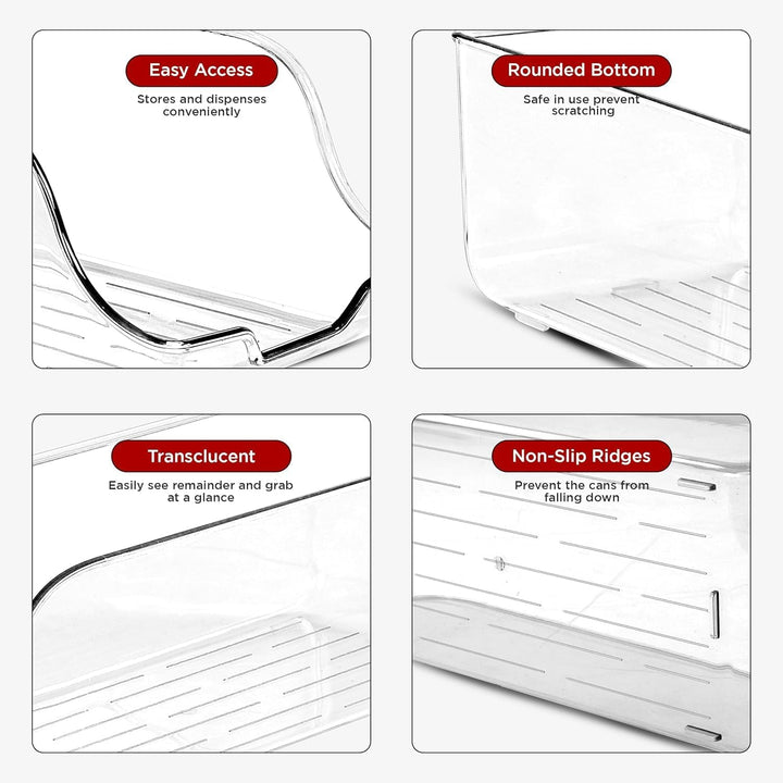 KICHLY Dosen Organizer für Speisekammer (4er-Pack) - Dosenhalter Kühlschrank - stapelbar & platzspar