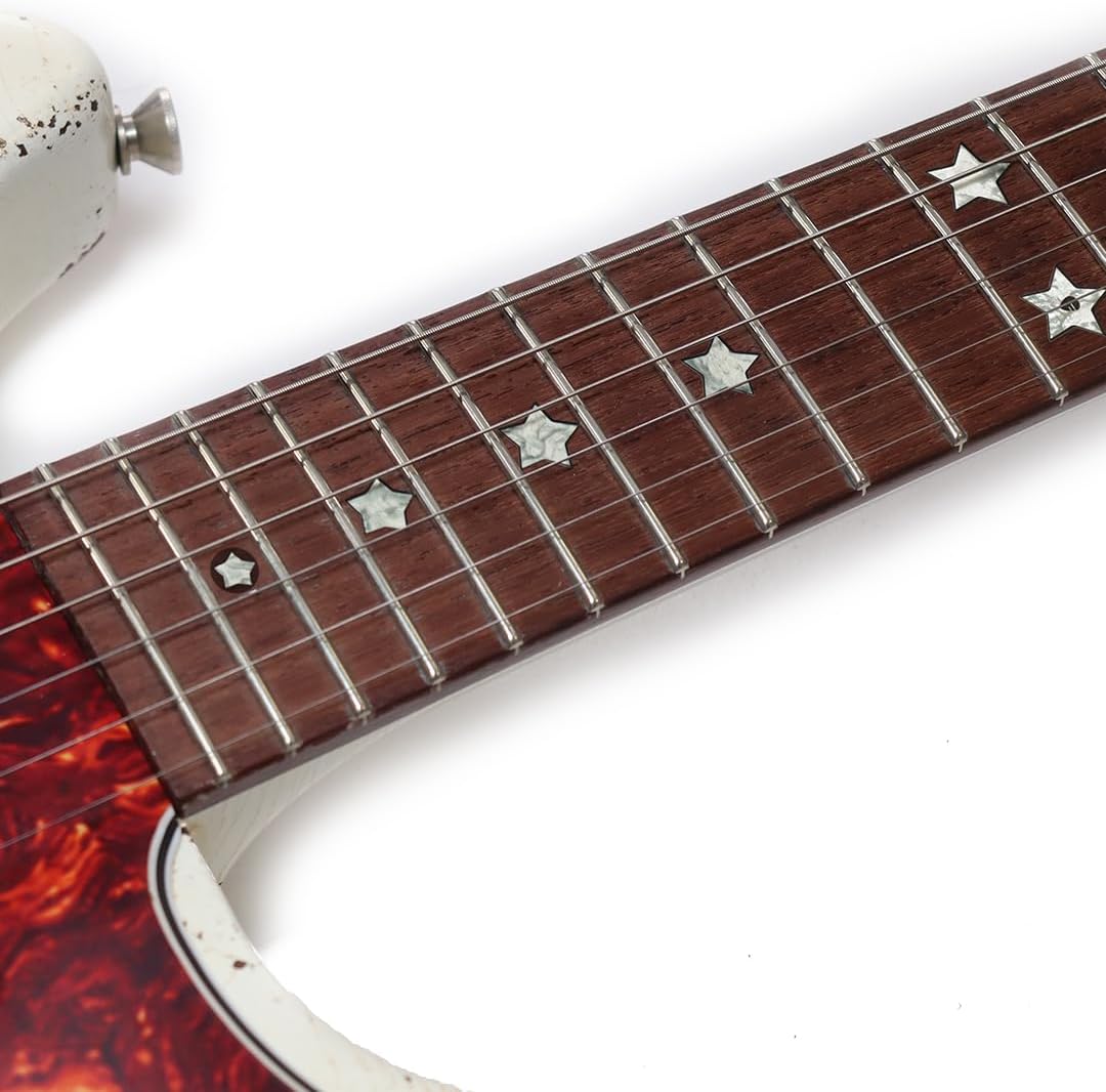 Stars - Smokey Aged Inlay Sticker für Akustik-, E-Gitarren &amp; Bass Griffbretter - Ultradünne Griffbre