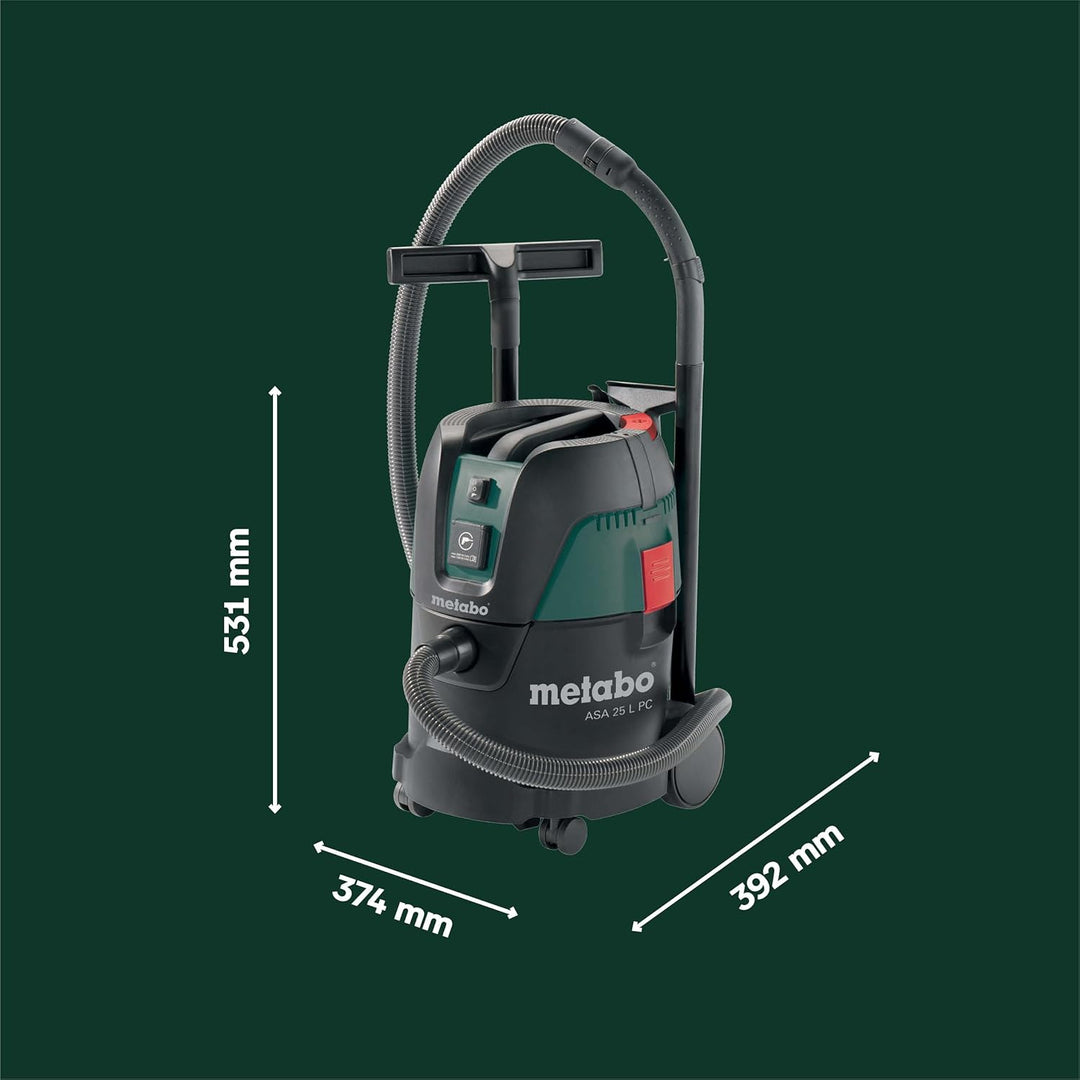 Metabo Allessauger / Nass Trockensauger mit Steckdose ASA 25 L PC (602014000) Industriesauger mit st