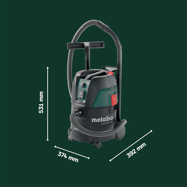 Metabo Allessauger / Nass Trockensauger mit Steckdose ASA 25 L PC (602014000) Industriesauger mit st