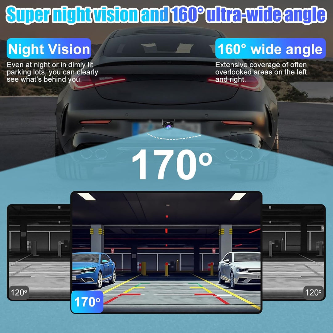 OBEST Auto Rückfahrkamera AHD Mini kfz Ruckfahrkamera, Wasserdicht 360 Drehung 1080P Vorwärtskamera
