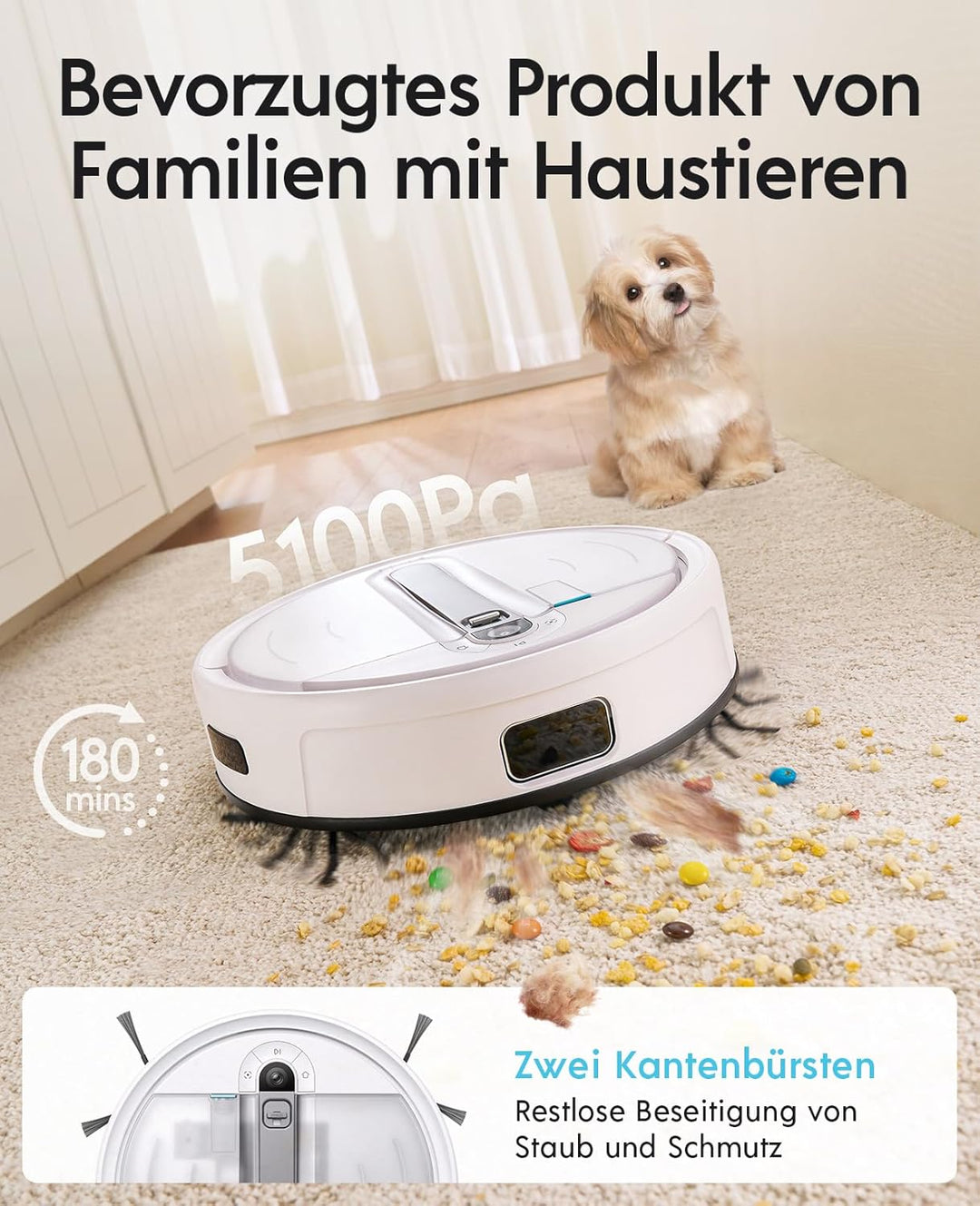 yeedi Cube Saugroboter mit Wischfunktion Absaugstation Selbstwaschend/Selbsttrocknend/Selbstentleere