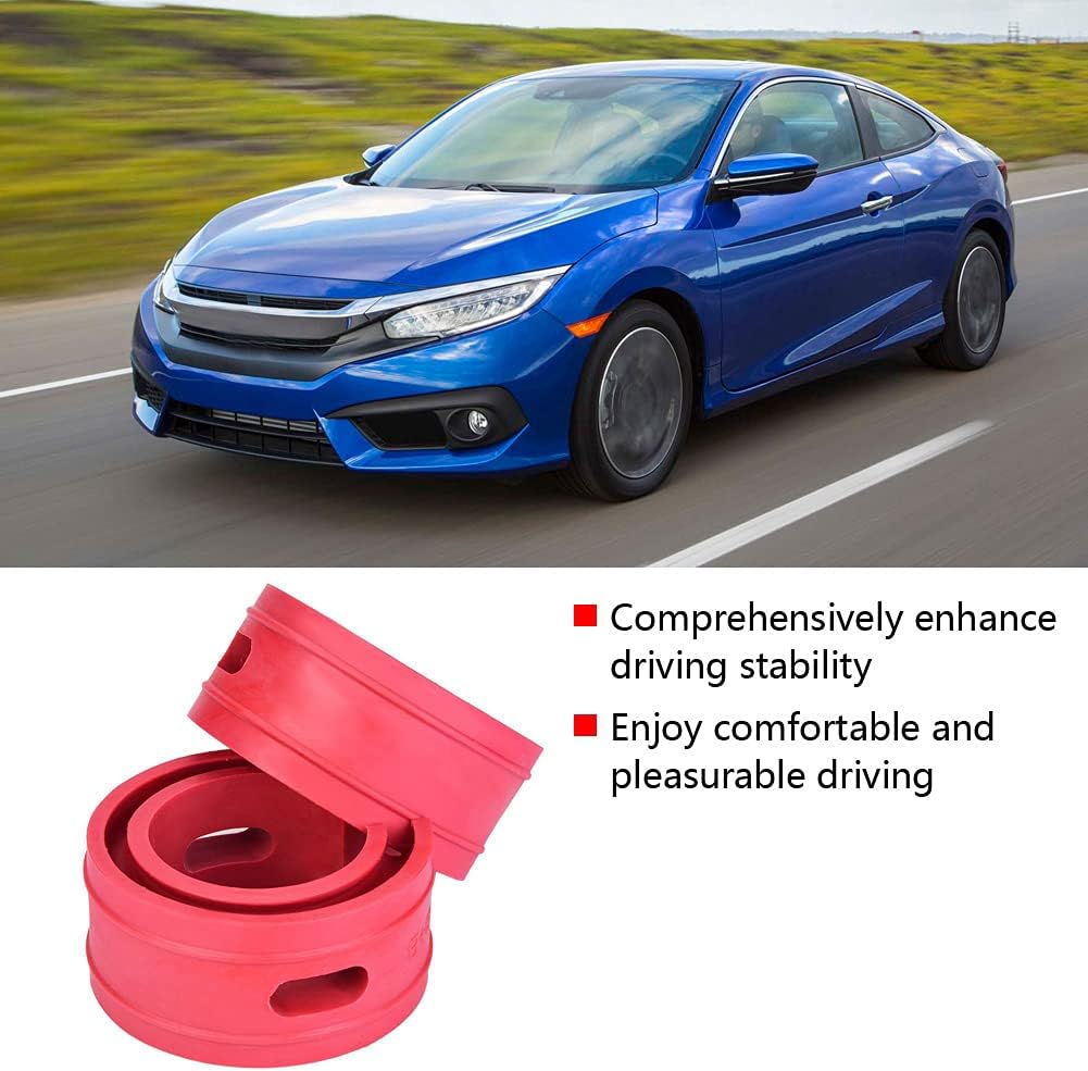 Automotive Spring Buffer Kleber, 2PCS Red Car Shock Absorber Buffer Spring Bumper Cushion Typ D für