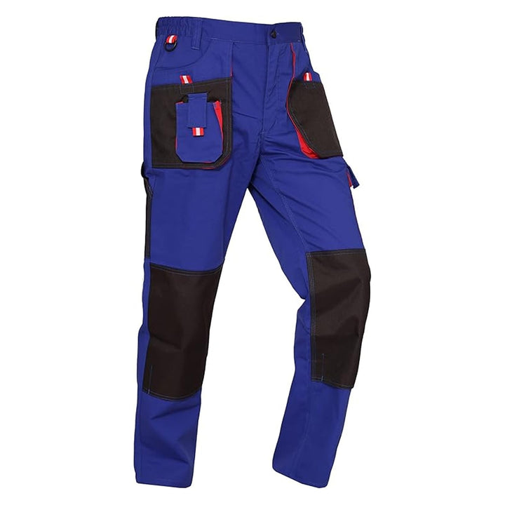 WORK IDEA Herren-Arbeitshose mit Oxford-Knietaschen, strapazierfähigem Canvas L Blau, L Blau