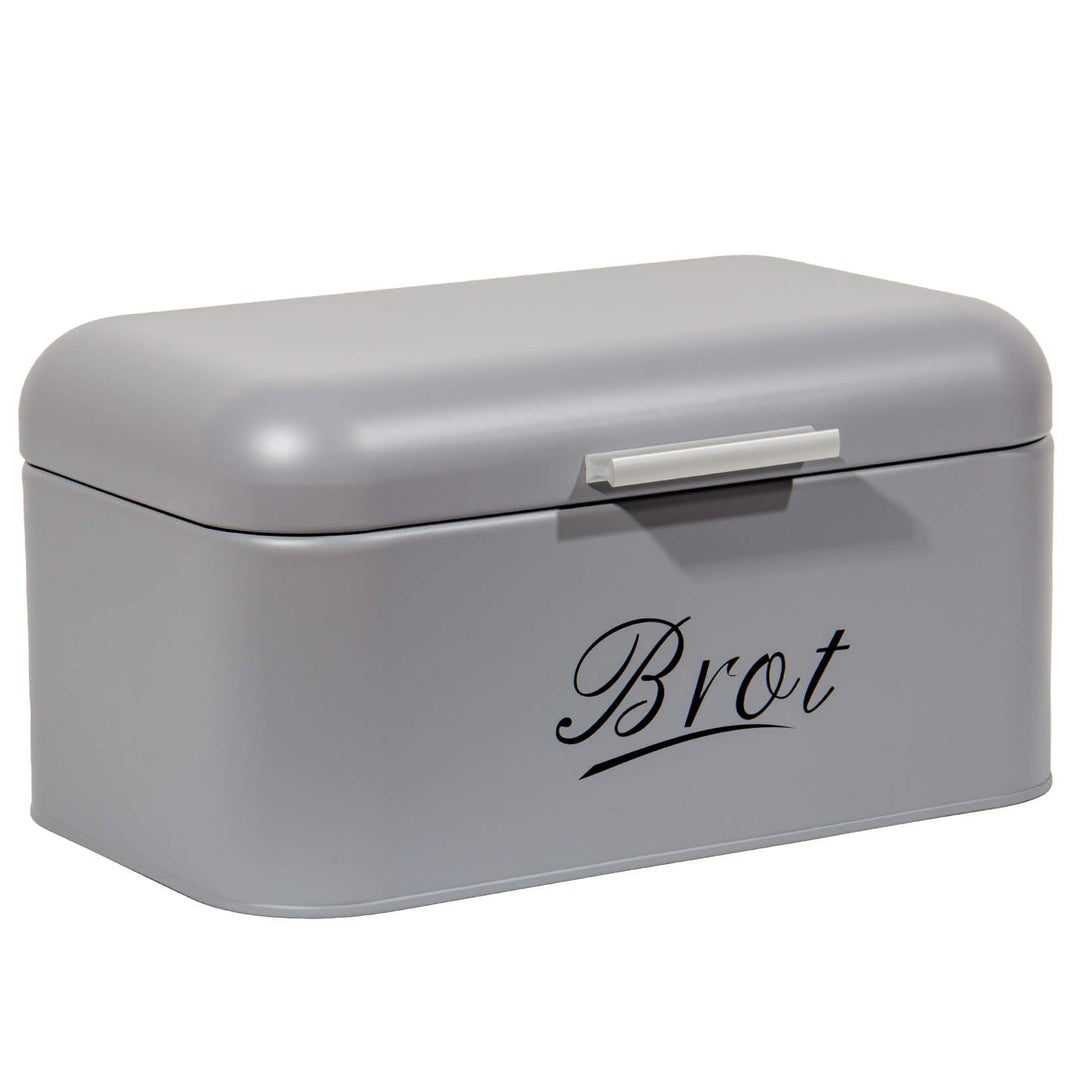 Theo&Cleo Brotkasten mit Deckel, Grosser Knäckebrot Box aus Metall, Brotaufbewahrungsbox Bread Box,