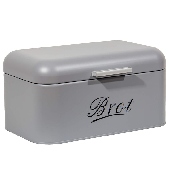 Theo&Cleo Brotkasten mit Deckel, Grosser Knäckebrot Box aus Metall, Brotaufbewahrungsbox Bread Box,