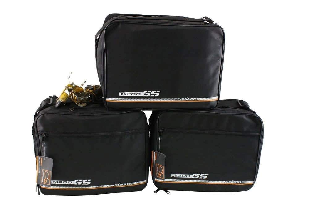 made4bikers Promotion-Bag: KomplettSet Innentaschen TopCase UND Koffer passend für BMW R1200GS-LC R1