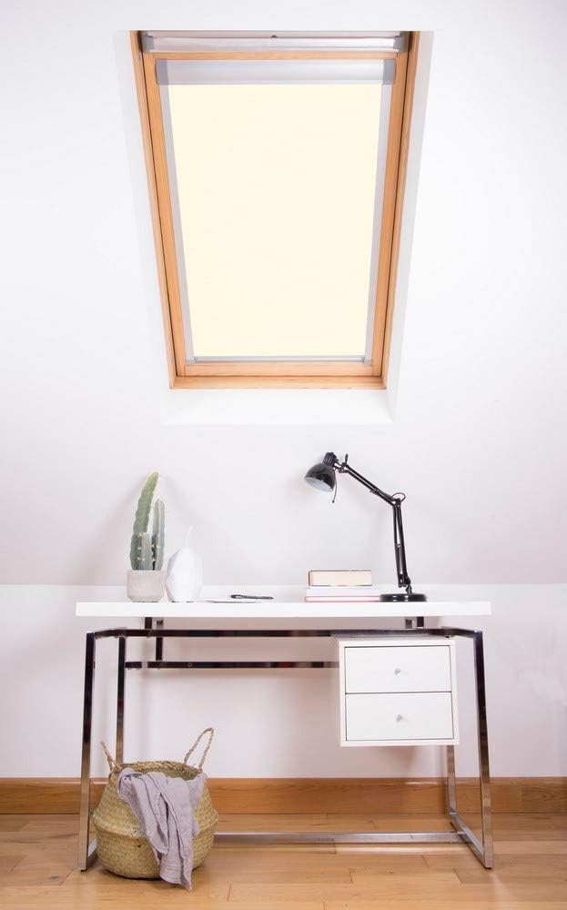 Bloc Skylight Rollo für Velux Dachfenster Blockout, cremefarben, C01 C01 Für Velux Dachfenster Cream
