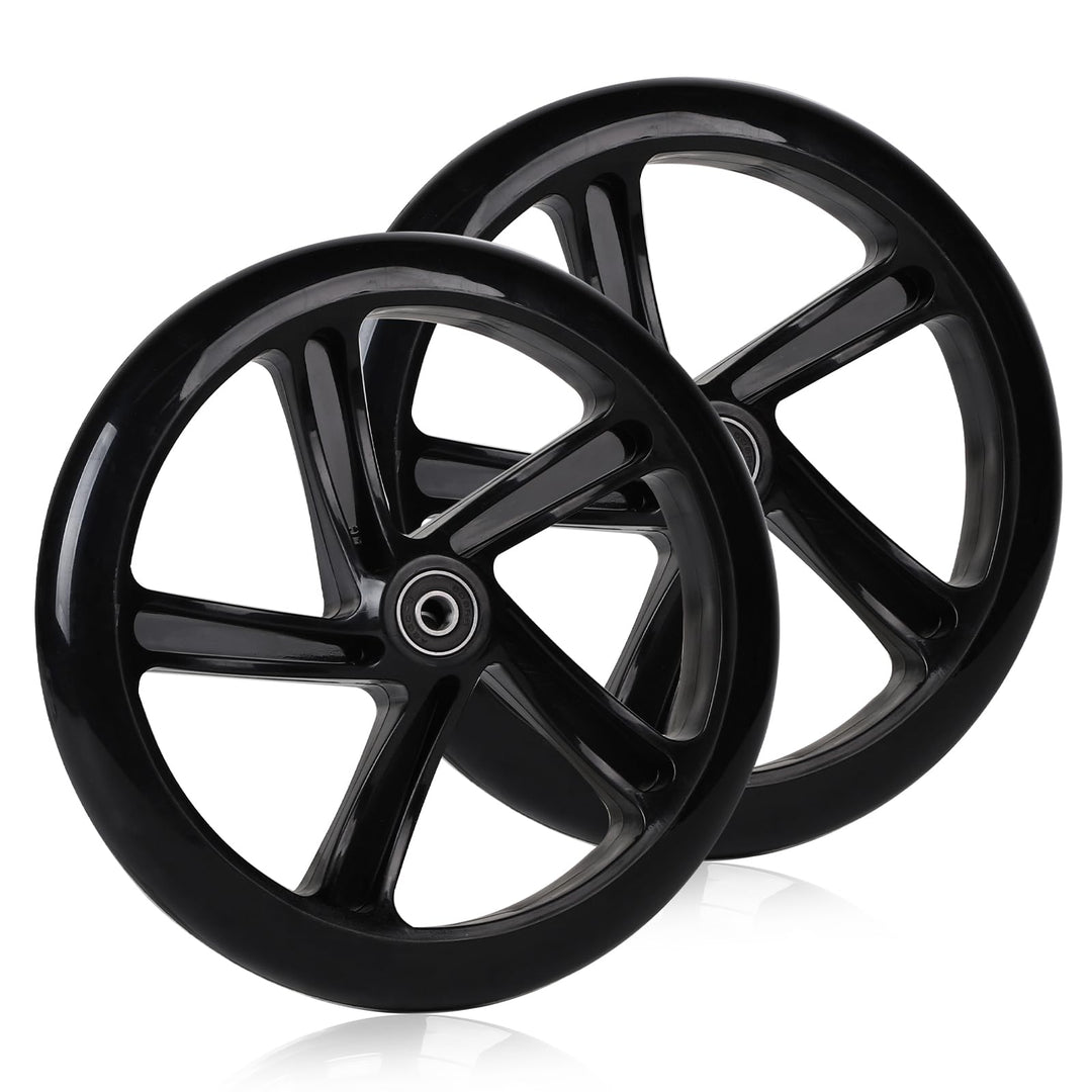 2 Stück Scooter Ersatzräder 200mm Rollen mit ABEC 9 Kugellager Härte 88A Geeignet für alle Roller (S