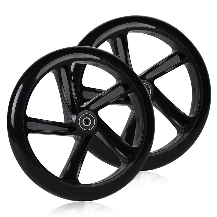 2 Stück Scooter Ersatzräder 200mm Rollen mit ABEC 9 Kugellager Härte 88A Geeignet für alle Roller (S