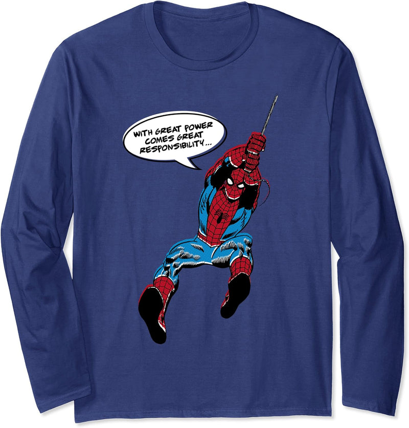 Marvel The Amazing Spider-Man Simple Comic Bubble Langarmshirt