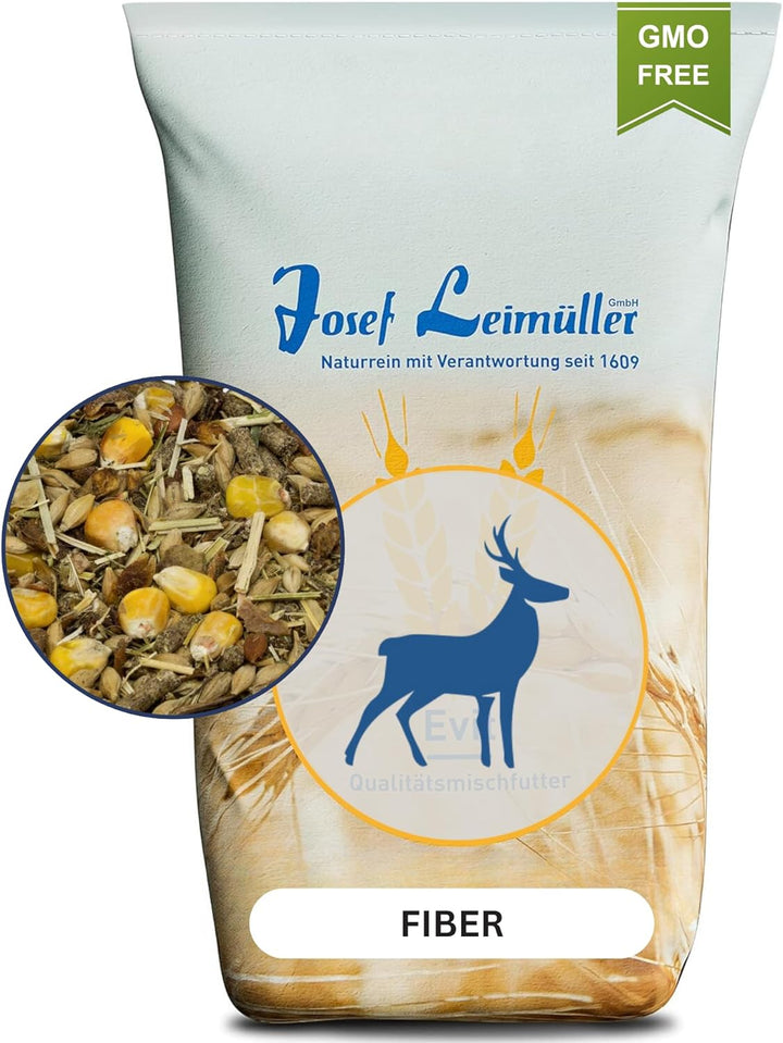 Leimüller Wildfutter 10 Fiber 20 kg - Gentechnikfreies Rehfutter 20KG - Haferfrei für REH, Rotwild &