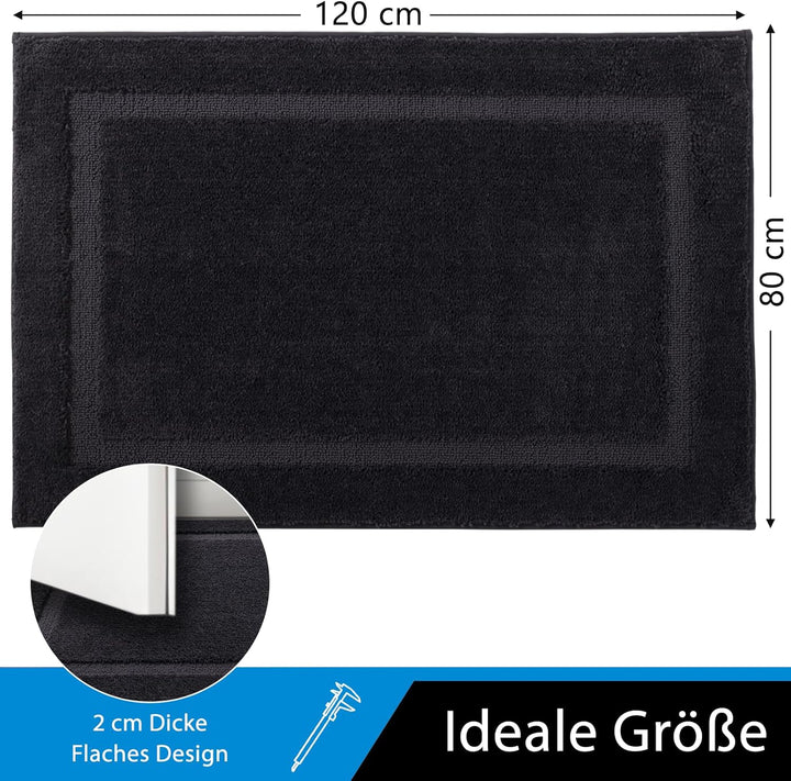 Oiilores Fussmatte 80x120 cm Innen, rutschfeste Schmutzfangmatte, Maschinenwaschbare Sauberlaufmatte
