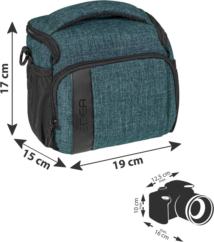 PEDEA SLR-Kameratasche Umhängetasche mit Displayschutz für Fujifilm XF10 / Sony Alpha 5000 / Canon E