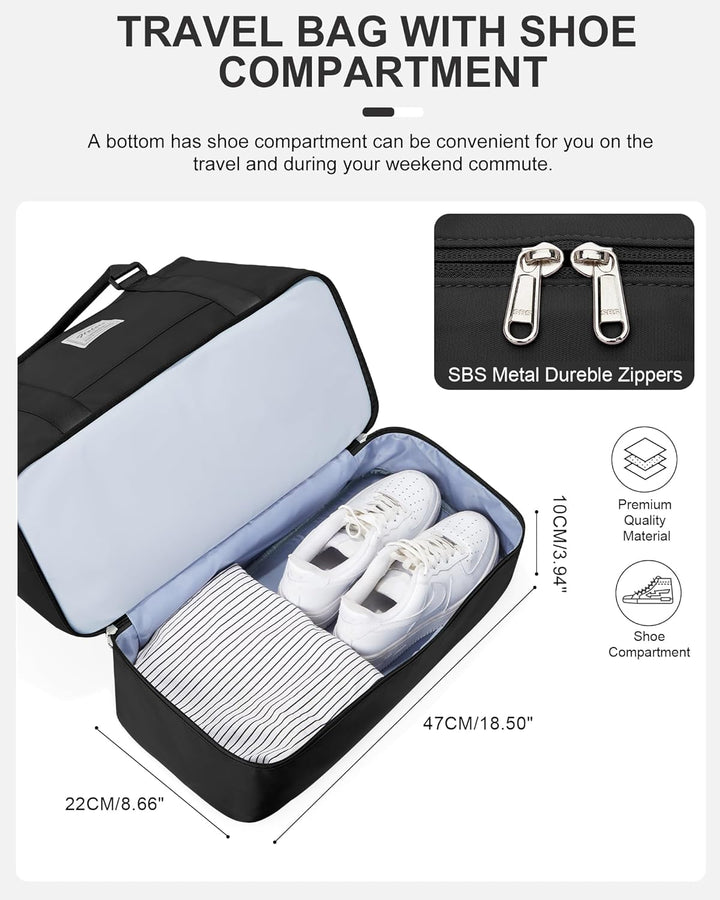 Reisetasche Damen Handgepäck Tasche Sporttasche Weekender Bag Schwimmtasche Wasserdicht Travel Bag D