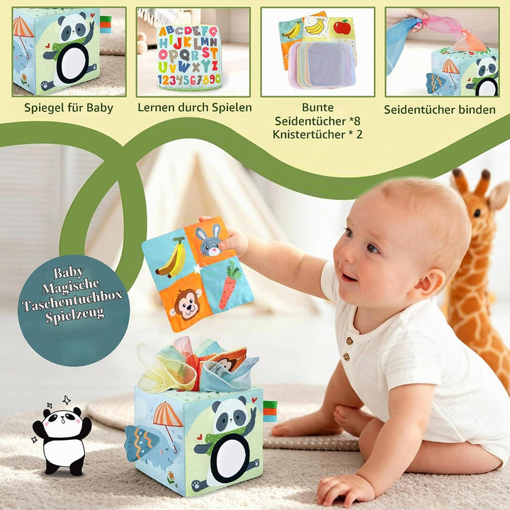 Baby Spielzeug 6 Monate, 6 in 1 Montessori Spielzeug Baby ab 6 9 12 Monate | mit Tissue Box Spielzeu