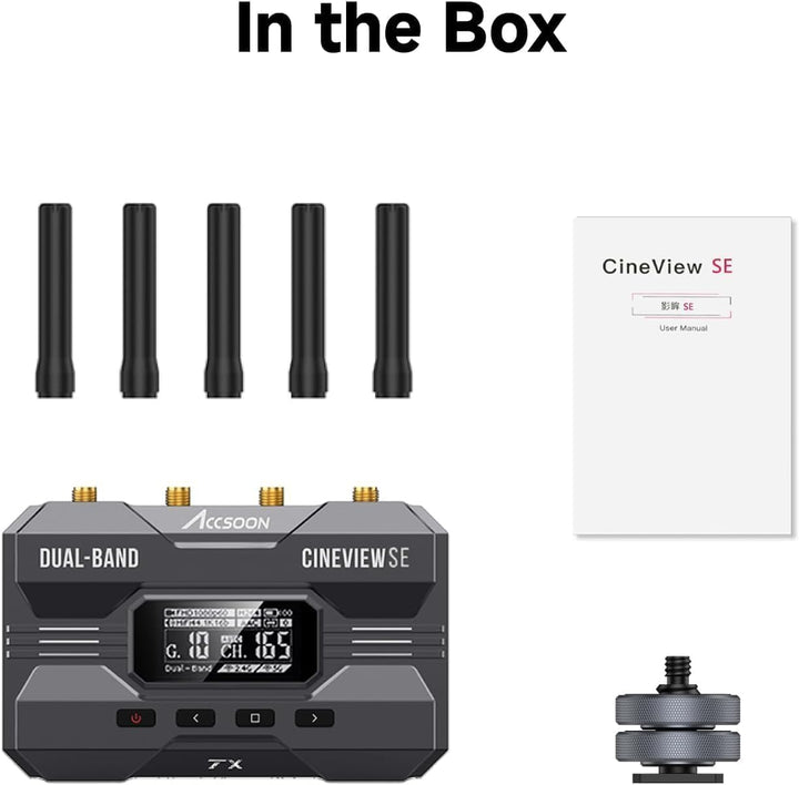 Accsoon CineView SE Wireless Sender nur SDI & HDMI Dualband-Technologie 2.4GHz 5GHz 1200ft/50ms HD K