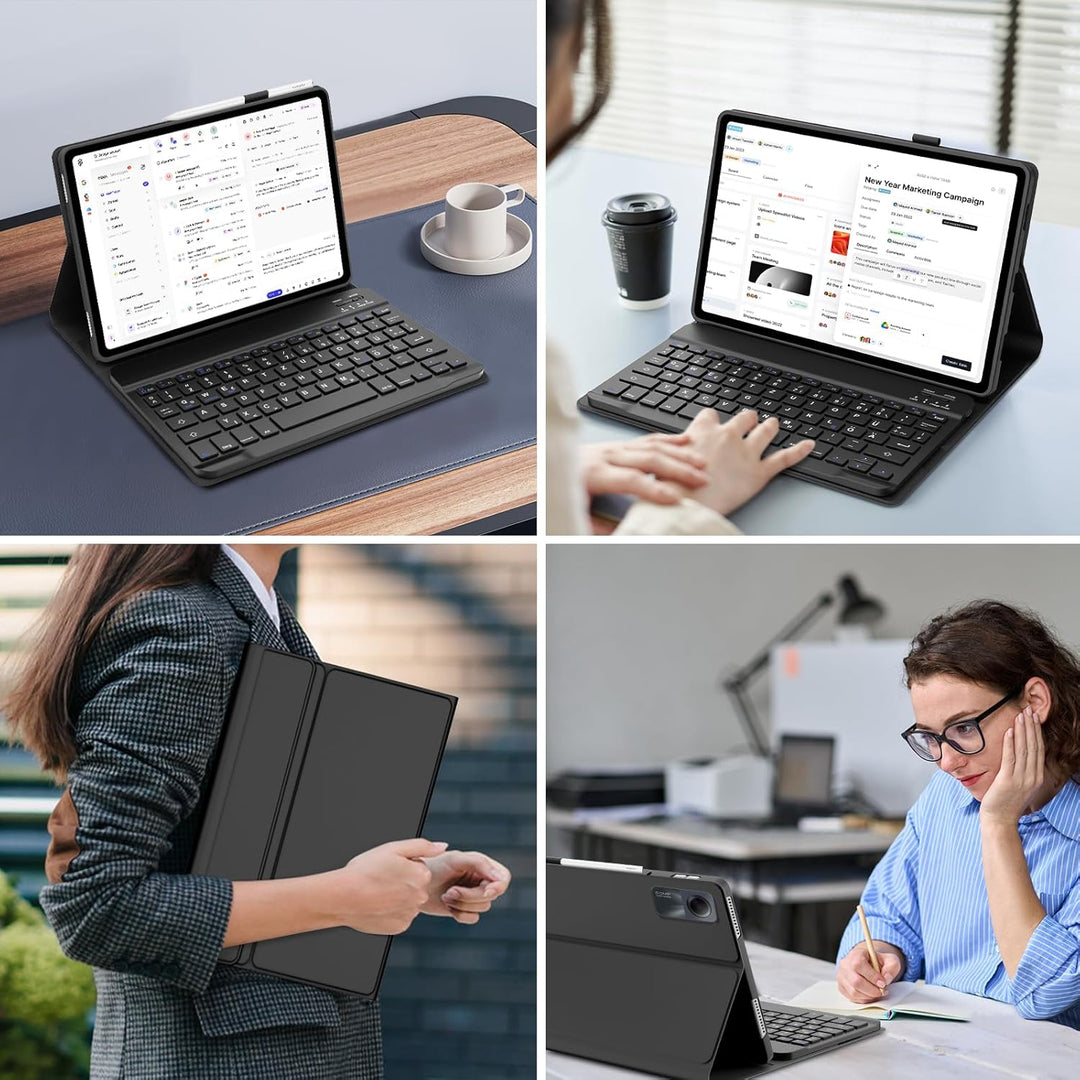 IVEOPPE Tastatur Hülle für Xiaomi Redmi Pad SE 11'', Deutsches QWERTZ-Layout, Bluetooth Abnehmbare T