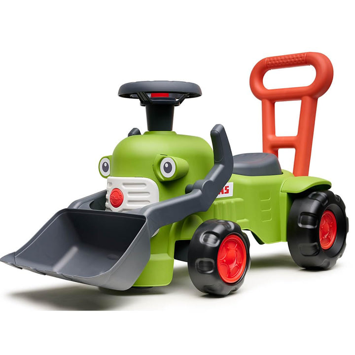 FALK - Vintage Trader Claas - Frontbagger - ab 12 Monaten - 90% recycelter Kunststoff - Hupe 912D, g