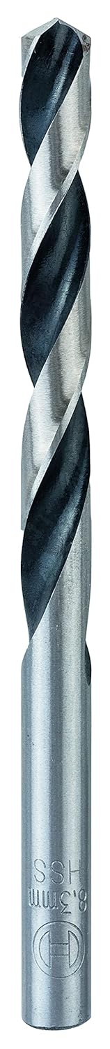 Bosch Professional 10 Stück HSS Spiralbohrer PointTeQ (für Metall, 8,3 x 75 x 117 mm, Zubehör Bohrsc